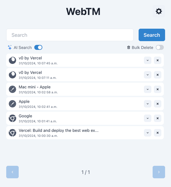 Nav Entries View